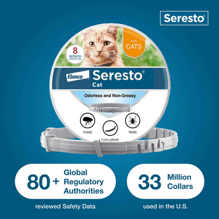 Seresto Flea and Tick Collar for Cats - Calvetsupply