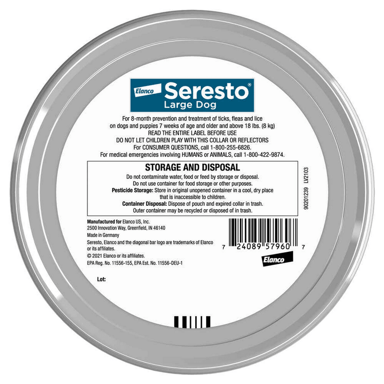 Seresto Flea and Tick Collar for Large Dogs - Calvetsupply