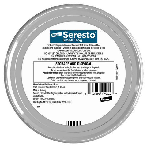 Seresto Flea and Tick Collar for Small Dogs - Calvetsupply