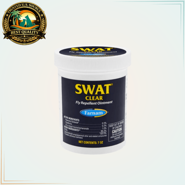SWAT Clear Fly Repellent Ointment for Wounds in Horses, Ponies and Dogs 7 Oz - Calvetsupply