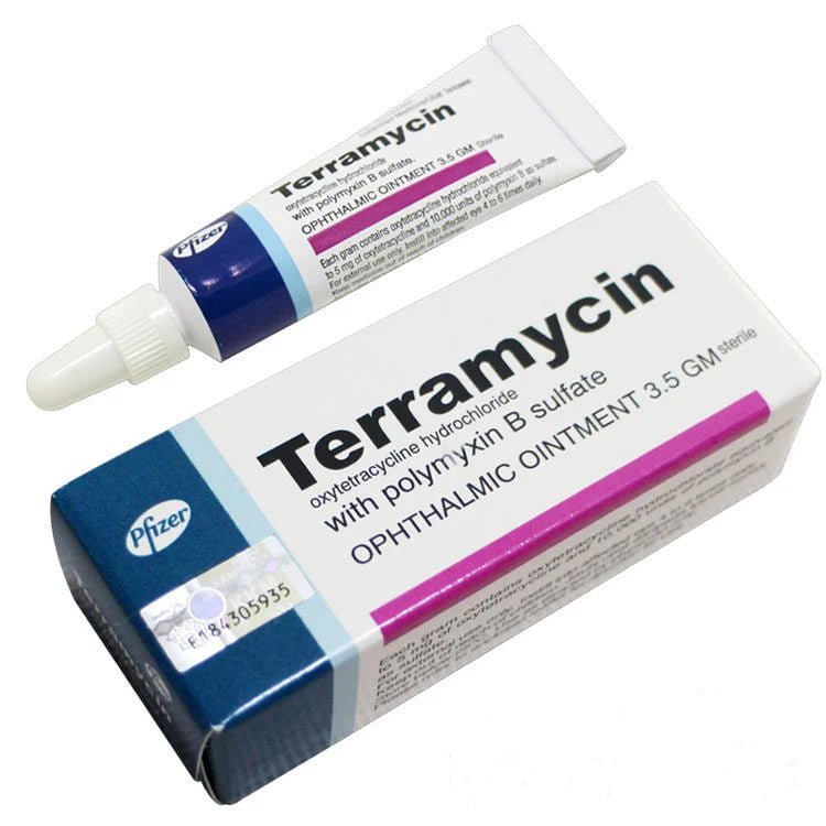 Terramycin Ophthalmic Ointment for Dogs, Cats & Horses, 3.5 g - Calvetsupply