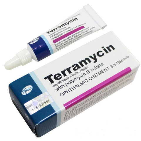 Terramycin Ophthalmic Ointment for Dogs, Cats & Horses, 3.5 g - Calvetsupply