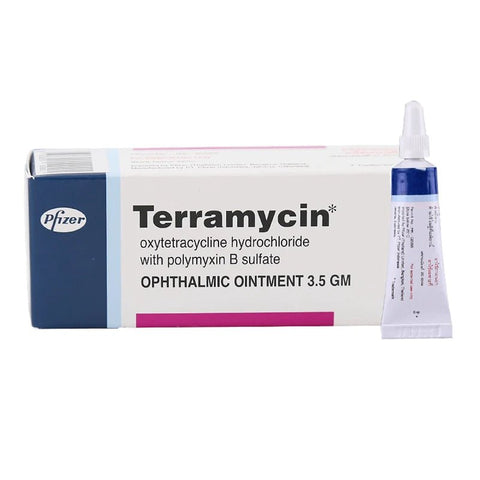 Terramycin Ophthalmic Ointment for Dogs, Cats & Horses, 3.5 g - Calvetsupply