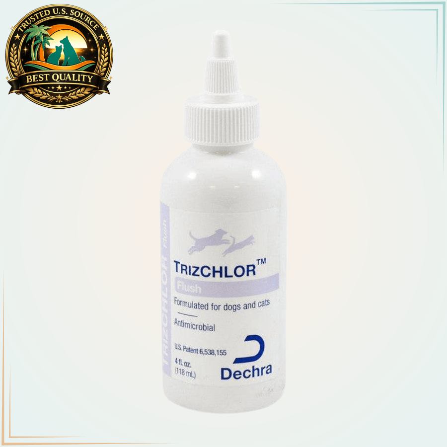 TrizCHLOR 4 Antimicrobial Ear Flush for Dogs and Cats 4 Oz - Calvetsupply