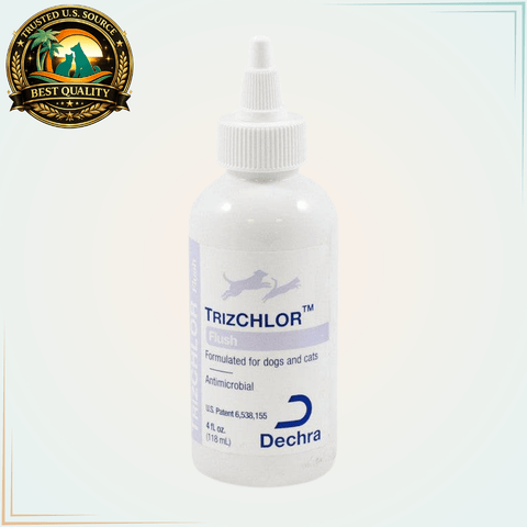 TrizCHLOR 4 Antimicrobial Ear Flush for Dogs and Cats 4 Oz - Calvetsupply