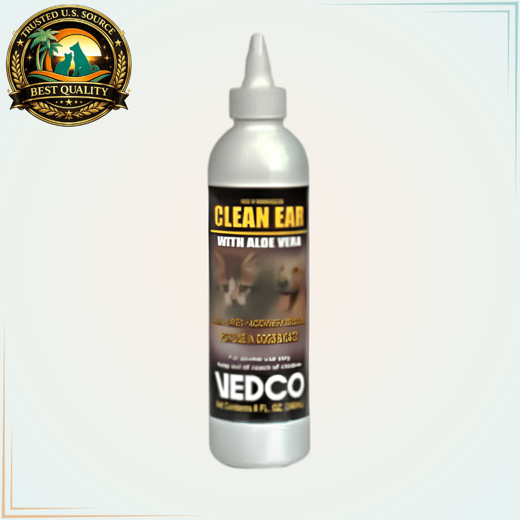 Vedco Clean Ear with Aloe Vera 8 Oz - Calvetsupply