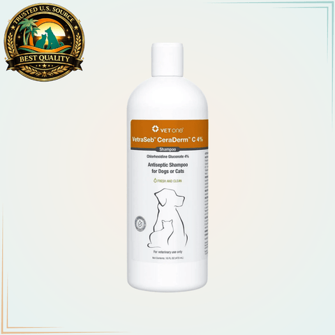 VetraSeb C - 4% Chlorhexidine Shampoo - 16 oz. - Calvetsupply