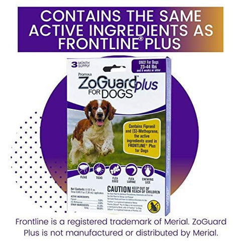 ZoGuard Plus for Dogs - Medium 23-44 lb. - 3 applications - Calvetsupply