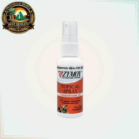Zymox Spray with Hydrocortisone 1% - 2 oz. - Calvetsupply